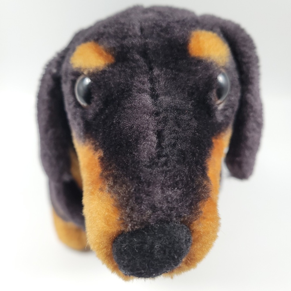 Melissa & Doug Dachshund Weiner Dog 20"‎ Plush Black & Tan Realistic Puppy - Picture 5 of 13